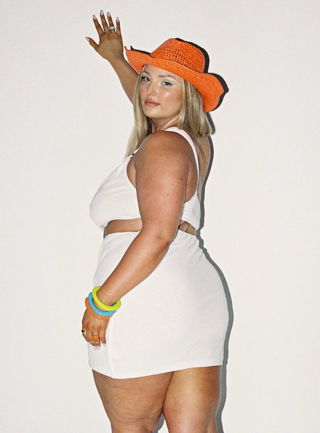Greater Power Mini Dress White Curve